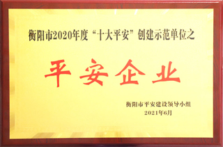 2021年6月，金杯電纜被評(píng)為衡陽(yáng)市2020年度”十大平安“創(chuàng)建示范單位之”平安企業(yè)“1.jpg