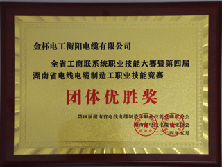 全省工商聯(lián)系統(tǒng)職業(yè)技能大賽暨第四屆湖南省電線電纜制造工職業(yè)技能競(jìng)賽團(tuán)體優(yōu)勝獎(jiǎng).jpg